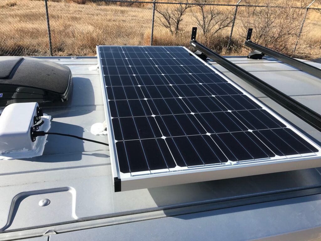 Zamp Solar panel on a sprinter.