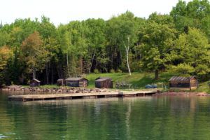 off-grid cabins on Manitou island by the apostles